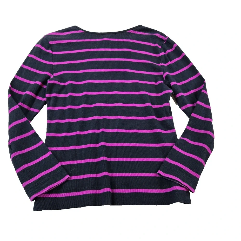 Lauren Ralph Lauren Women's Ribbed Long Sleeve Shirt wih Zipper Details XL - Picture 4 of 9